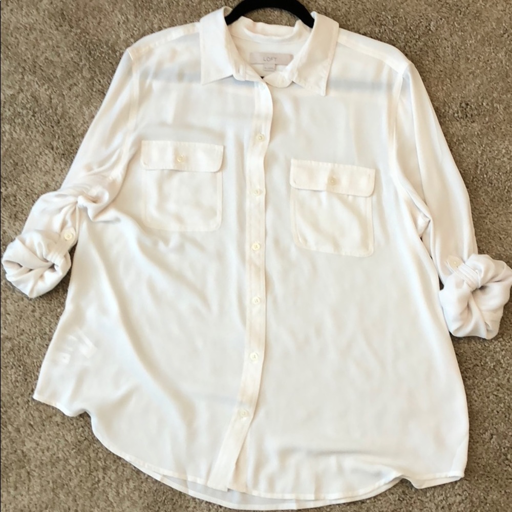 LOFT utility blouse XL